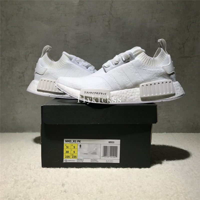 Real Boost Adidas NMD R1 PK Japan Triple White